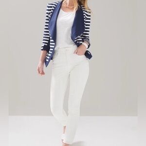 NWT WHBM White Jeans The Skinny High Waist Ankle SZ 10